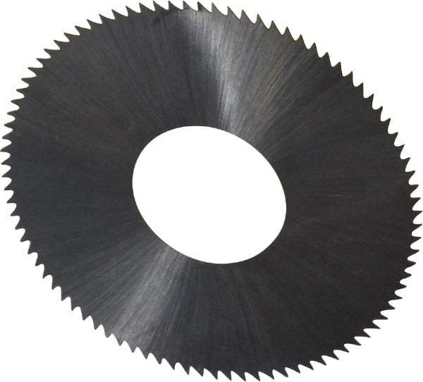 Made in USA - 1-3/4" Diam x 0.006" Blade Thickness x 5/8" Arbor Hole Diam, 90 Tooth Slitting and Slotting Saw - Arbor Connection, Right Hand, Uncoated, High Speed Steel, Concave Ground, Contains Keyway - Best Tool & Supply