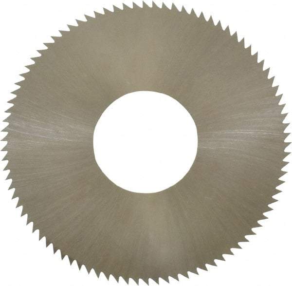 Made in USA - 1-3/4" Diam x 0.012" Blade Thickness x 5/8" Arbor Hole Diam, 90 Tooth Slitting and Slotting Saw - Arbor Connection, Right Hand, Uncoated, High Speed Steel, Concave Ground, Contains Keyway - Best Tool & Supply