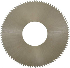 Made in USA - 1-3/4" Diam x 0.012" Blade Thickness x 5/8" Arbor Hole Diam, 90 Tooth Slitting and Slotting Saw - Arbor Connection, Right Hand, Uncoated, High Speed Steel, Concave Ground, Contains Keyway - Best Tool & Supply