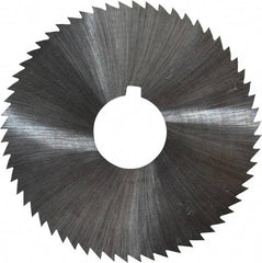 Made in USA - 2-1/4" Diam x 0.012" Blade Thickness x 5/8" Arbor Hole Diam, 60 Tooth Slitting and Slotting Saw - Arbor Connection, Right Hand, Uncoated, High Speed Steel, Concave Ground, Contains Keyway - Best Tool & Supply