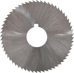 Made in USA - 2-1/4" Diam x 0.016" Blade Thickness x 5/8" Arbor Hole Diam, 60 Tooth Slitting and Slotting Saw - Arbor Connection, Right Hand, Uncoated, High Speed Steel, Concave Ground, Contains Keyway - Best Tool & Supply