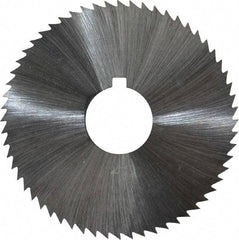 Made in USA - 2-1/4" Diam x 0.023" Blade Thickness x 5/8" Arbor Hole Diam, 60 Tooth Slitting and Slotting Saw - Arbor Connection, Right Hand, Uncoated, High Speed Steel, Concave Ground, Contains Keyway - Best Tool & Supply