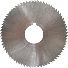 Made in USA - 2-3/4" Diam x 0.028" Blade Thickness x 3/4" Arbor Hole Diam, 72 Tooth Slitting and Slotting Saw - Arbor Connection, Right Hand, Uncoated, High Speed Steel, Concave Ground, Contains Keyway - Best Tool & Supply