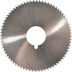 Made in USA - 2-3/4" Diam x 0.091" Blade Thickness x 3/4" Arbor Hole Diam, 72 Tooth Slitting and Slotting Saw - Arbor Connection, Right Hand, Uncoated, High Speed Steel, Concave Ground, Contains Keyway - Best Tool & Supply