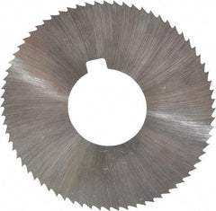 Made in USA - 2-3/4" Diam x 0.012" Blade Thickness x 1" Arbor Hole Diam, 72 Tooth Slitting and Slotting Saw - Arbor Connection, Right Hand, Uncoated, High Speed Steel, Concave Ground, Contains Keyway - Best Tool & Supply