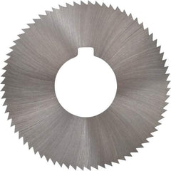 Made in USA - 2-3/4" Diam x 0.032" Blade Thickness x 1" Arbor Hole Diam, 72 Tooth Slitting and Slotting Saw - Arbor Connection, Right Hand, Uncoated, High Speed Steel, Concave Ground, Contains Keyway - Best Tool & Supply