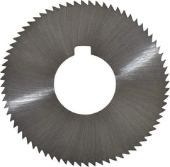 Made in USA - 2-3/4" Diam x 0.057" Blade Thickness x 1" Arbor Hole Diam, 72 Tooth Slitting and Slotting Saw - Arbor Connection, Right Hand, Uncoated, High Speed Steel, Concave Ground, Contains Keyway - Best Tool & Supply