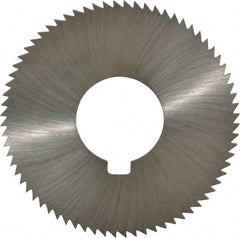 Made in USA - 2-3/4" Diam x 0.091" Blade Thickness x 1" Arbor Hole Diam, 72 Tooth Slitting and Slotting Saw - Arbor Connection, Right Hand, Uncoated, High Speed Steel, Concave Ground, Contains Keyway - Best Tool & Supply