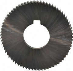 Made in USA - 2-3/4" Diam x 0.182" Blade Thickness x 1" Arbor Hole Diam, 72 Tooth Slitting and Slotting Saw - Arbor Connection, Right Hand, Uncoated, High Speed Steel, Concave Ground, Contains Keyway - Best Tool & Supply