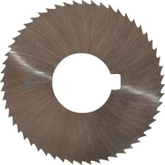 Made in USA - 2-3/4" Diam x 0.045" Blade Thickness x 1" Arbor Hole Diam, 56 Tooth Slitting and Slotting Saw - Arbor Connection, Right Hand, Uncoated, High Speed Steel, Concave Ground, Contains Keyway - Best Tool & Supply