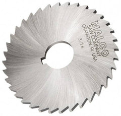 Made in USA - 6" Diam x 1/8" Blade Thickness x 1-1/4" Arbor Hole Diam, 44 Tooth Slitting and Slotting Saw - Arbor Connection, Right Hand, Uncoated, High Speed Steel, Concave Ground, Contains Keyway - Best Tool & Supply