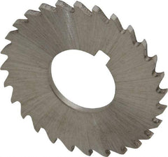 Made in USA - 1-1/4" Diam x 1/16" Blade Thickness x 1/2" Arbor Hole Diam, 28 Tooth Slitting and Slotting Saw - Arbor Connection, Right Hand, Uncoated, High Speed Steel, Concave Ground, Contains Keyway - Best Tool & Supply