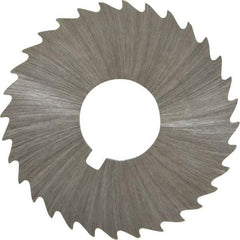 Made in USA - 1-1/2" Diam x 1/32" Blade Thickness x 1/2" Arbor Hole Diam, 32 Tooth Slitting and Slotting Saw - Arbor Connection, Right Hand, Uncoated, High Speed Steel, Concave Ground, Contains Keyway - Best Tool & Supply