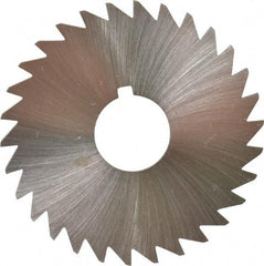 Made in USA - 1-3/4" Diam x 1/16" Blade Thickness x 1/2" Arbor Hole Diam, 30 Tooth Slitting and Slotting Saw - Arbor Connection, Right Hand, Uncoated, High Speed Steel, Concave Ground, Contains Keyway - Best Tool & Supply