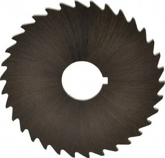 Made in USA - 2" Diam x 1/16" Blade Thickness x 1/2" Arbor Hole Diam, 34 Tooth Slitting and Slotting Saw - Arbor Connection, Right Hand, Uncoated, High Speed Steel, Concave Ground, Contains Keyway - Best Tool & Supply