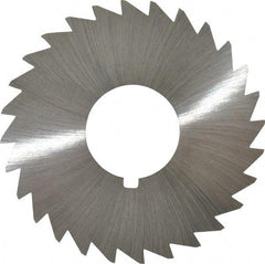 Made in USA - 2-1/2" Diam x 1/32" Blade Thickness x 7/8" Arbor Hole Diam, 28 Tooth Slitting and Slotting Saw - Arbor Connection, Right Hand, Uncoated, High Speed Steel, Concave Ground, Contains Keyway - Best Tool & Supply