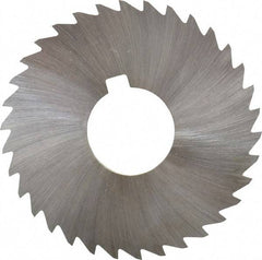 Made in USA - 3" Diam x 3/64" Blade Thickness x 1" Arbor Hole Diam, 34 Tooth Slitting and Slotting Saw - Arbor Connection, Right Hand, Uncoated, High Speed Steel, Concave Ground, Contains Keyway - Best Tool & Supply