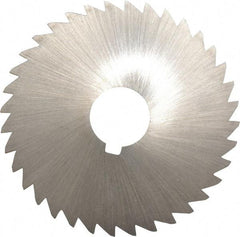 Made in USA - 4" Diam x 1/16" Blade Thickness x 1" Arbor Hole Diam, 36 Tooth Slitting and Slotting Saw - Arbor Connection, Right Hand, Uncoated, High Speed Steel, Concave Ground, Contains Keyway - Best Tool & Supply