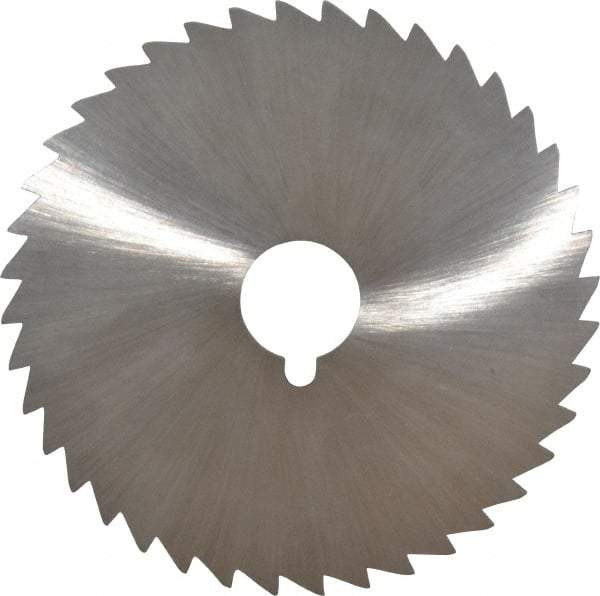 Made in USA - 5" Diam x 3/32" Blade Thickness x 1" Arbor Hole Diam, 40 Tooth Slitting and Slotting Saw - Arbor Connection, Right Hand, Uncoated, High Speed Steel, Concave Ground, Contains Keyway - Best Tool & Supply