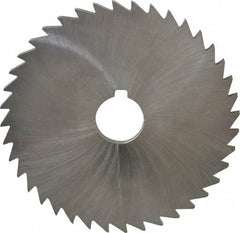 Made in USA - 5" Diam x 3/16" Blade Thickness x 1" Arbor Hole Diam, 36 Tooth Slitting and Slotting Saw - Arbor Connection, Right Hand, Uncoated, High Speed Steel, Concave Ground, Contains Keyway - Best Tool & Supply