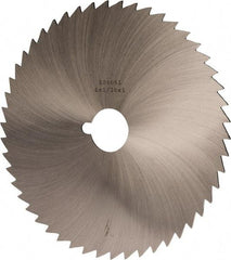 Made in USA - 6" Diam x 1/16" Blade Thickness x 1" Arbor Hole Diam, 50 Tooth Slitting and Slotting Saw - Arbor Connection, Right Hand, Uncoated, High Speed Steel, Concave Ground, Contains Keyway - Best Tool & Supply