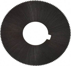 Made in USA - 1-3/4" Diam x 0.02" Blade Thickness x 5/8" Arbor Hole Diam, 132 Tooth Slitting and Slotting Saw - Arbor Connection, Right Hand, Uncoated, High Speed Steel, Concave Ground, Contains Keyway - Best Tool & Supply