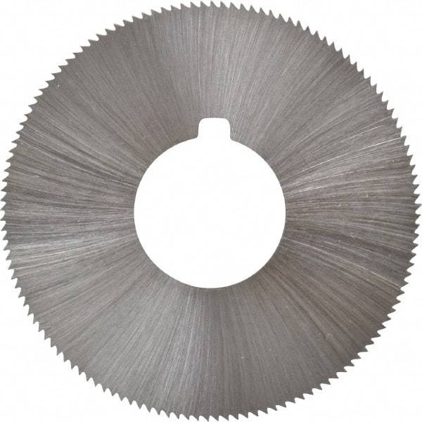 Made in USA - 1-3/4" Diam x 0.023" Blade Thickness x 5/8" Arbor Hole Diam, 132 Tooth Slitting and Slotting Saw - Arbor Connection, Right Hand, Uncoated, High Speed Steel, Concave Ground, Contains Keyway - Best Tool & Supply