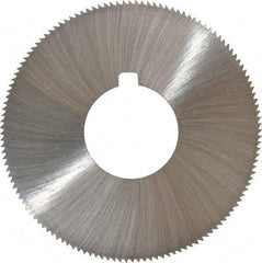 Made in USA - 1-3/4" Diam x 0.051" Blade Thickness x 5/8" Arbor Hole Diam, 132 Tooth Slitting and Slotting Saw - Arbor Connection, Right Hand, Uncoated, High Speed Steel, Concave Ground, Contains Keyway - Best Tool & Supply