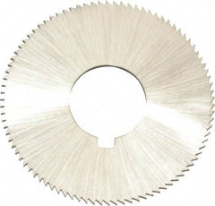 Made in USA - 1-3/4" Diam x 0.057" Blade Thickness x 5/8" Arbor Hole Diam, 132 Tooth Slitting and Slotting Saw - Arbor Connection, Right Hand, Uncoated, High Speed Steel, Concave Ground, Contains Keyway - Best Tool & Supply