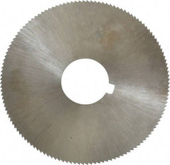 Made in USA - 2-1/4" Diam x 0.025" Blade Thickness x 5/8" Arbor Hole Diam, 132 Tooth Slitting and Slotting Saw - Arbor Connection, Right Hand, Uncoated, High Speed Steel, Concave Ground, Contains Keyway - Best Tool & Supply