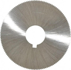 Made in USA - 2-1/4" Diam x 0.051" Blade Thickness x 5/8" Arbor Hole Diam, 132 Tooth Slitting and Slotting Saw - Arbor Connection, Right Hand, Uncoated, High Speed Steel, Concave Ground, Contains Keyway - Best Tool & Supply