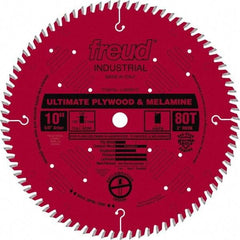 Freud - 10" Diam, 5/8" Arbor Hole Diam, 80 Tooth Wet & Dry Cut Saw Blade - Carbide-Tipped, Standard Round Arbor - Best Tool & Supply