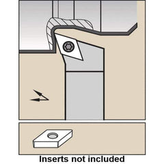 Kennametal - SDHC, Right Hand Cut, -17.5° Lead Angle, 25mm Shank Height x 25mm Shank Width, Neutral Rake Indexable Turning Toolholder - 150mm OAL, DC.. 11T3.. Insert Compatibility, Series Screw-On - Best Tool & Supply