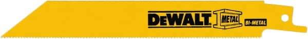 DeWALT - 4" Long x 3/4" Thick, Bi-Metal Reciprocating Saw Blade - Straight Profile, 18 TPI, Toothed Edge, Tang Shank - Best Tool & Supply