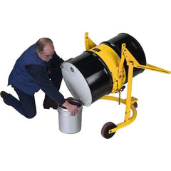 Wesco Industrial Products - 800 Lb Load Capacity, 55 Gal Drum Truck - 35" Wide x 65-1/2" High, 3 Steel Wheels - Best Tool & Supply