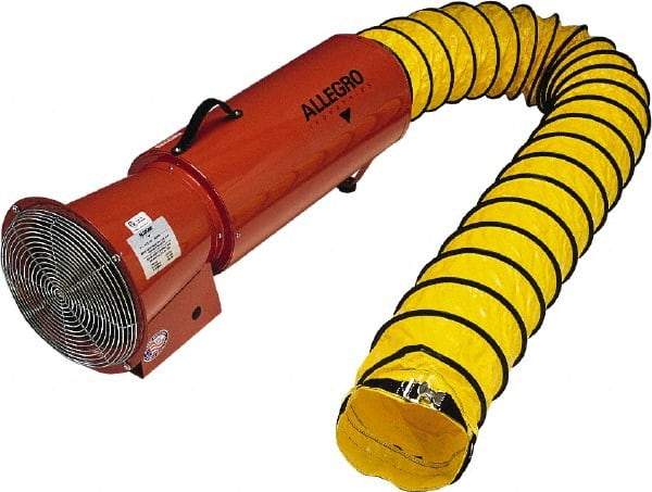 Allegro - 1,275 CFM, Electrical AC Axial Blower Kit - 8 Inch Inlet/Outlet, 0.33 HP, 120 Max Voltage Rating - Best Tool & Supply