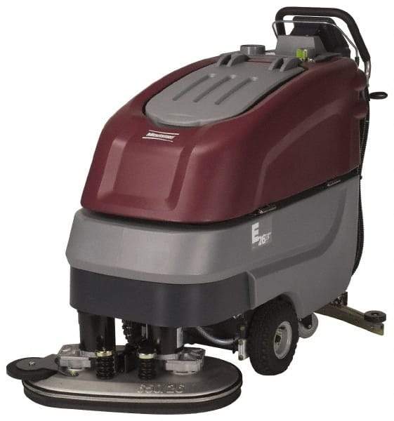 Minuteman - 26" Cleaning Width, Electric Floor Scrubber - 0.60 (Vacuum) & 0.75 (Brush) hp, 180 RPM, 65" Water Lift, 19 Gal Tank Capacity, Series E26 - Best Tool & Supply