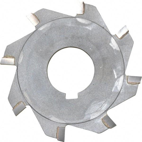 Made in USA - 3" Diam x 1/8" Blade Thickness x 1" Arbor Hole Diam, 8 Tooth Slitting and Slotting Saw - Arbor Connection, Right Hand, Uncoated, Carbide-Tipped, Contains Keyway - Best Tool & Supply