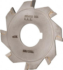 Made in USA - 3" Diam x 3/32" Blade Thickness x 1" Arbor Hole Diam, 8 Tooth Slitting and Slotting Saw - Arbor Connection, Right Hand, Uncoated, Carbide-Tipped, Contains Keyway - Best Tool & Supply