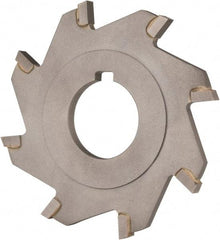 Made in USA - 3" Diam x 3/16" Blade Thickness x 1" Arbor Hole Diam, 8 Tooth Slitting and Slotting Saw - Arbor Connection, Right Hand, Uncoated, Carbide-Tipped, Contains Keyway - Best Tool & Supply