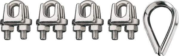 Ronstan - 3/4" Wire Rope Thimble Clip Kit - 316 Stainless Steel, Electropolished - Best Tool & Supply