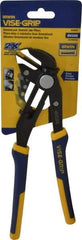 Irwin - 10" OAL, 2-1/4" Jaw Length, Groovelock Pliers - Smooth Jaw, Smooth Head, ProTouch Handles - Best Tool & Supply