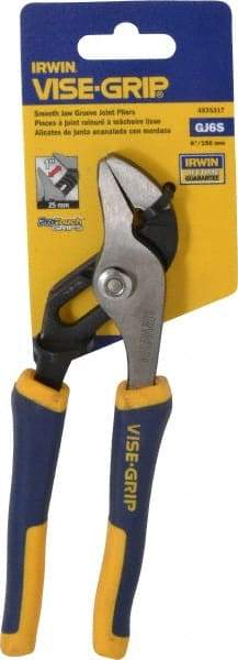 Irwin - 6" OAL, 1" Jaw Length, Groove Joint Pliers - Smooth Jaw, Smooth Head, ProTouch Handles - Best Tool & Supply