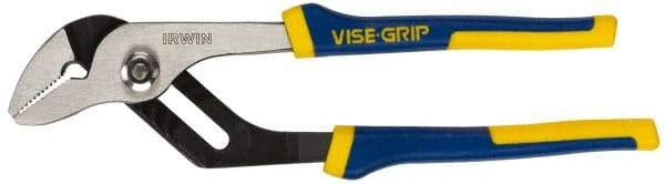 Irwin - 10" OAL, 2" Jaw Length, Groove Joint Pliers - Serrated Jaw, Straight Head, ProTouch Handles - Best Tool & Supply