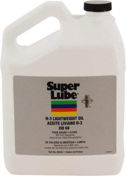 Synco Chemical - 1 Gal Bottle Synthetic Multi-Purpose Oil - -12 to 121°F, SAE 80W, ISO 68, 72-79.5 cSt at 40°C, Food Grade - Best Tool & Supply