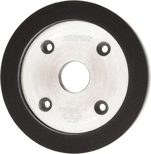 Norton - 6" Diam, 1-1/4" Hole Size, 3/4" Overall Thickness, 150 Grit, Type 6 Tool & Cutter Grinding Wheel - Very Fine Grade, Diamond, P Hardness, Vitrified Bond - Best Tool & Supply