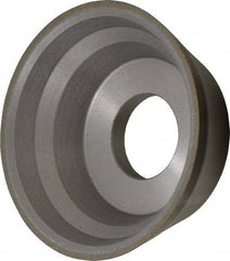 Norton - 3-3/4" Diam, 1-1/4" Hole Size, 1-1/2" Overall Thickness, 100 Grit, Type 11 Tool & Cutter Grinding Wheel - Fine Grade, Diamond, Resinoid Bond - Best Tool & Supply