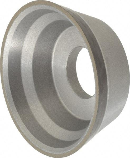 Norton - 3-3/4" Diam, 1-1/4" Hole Size, 1-1/2" Overall Thickness, 220 Grit, Type 11 Tool & Cutter Grinding Wheel - Very Fine Grade, Diamond, Resinoid Bond - Best Tool & Supply