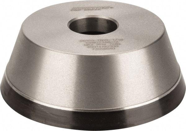 Norton - 5" Diam, 1-1/4" Hole Size, 1-3/4" Overall Thickness, 150 Grit, Type 11 Tool & Cutter Grinding Wheel - Very Fine Grade, CBN, Resinoid Bond - Best Tool & Supply