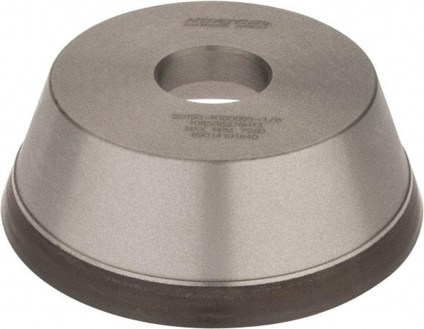 Norton - 5" Diam, 1-1/4" Hole Size, 1-3/4" Overall Thickness, 150 Grit, Type 11 Tool & Cutter Grinding Wheel - Very Fine Grade, Diamond, Resinoid Bond - Best Tool & Supply